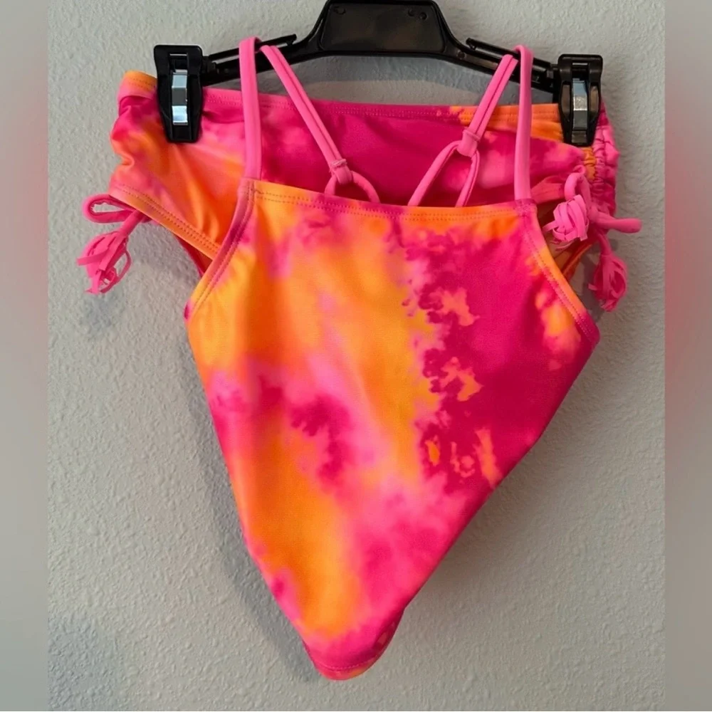 Thereabouts Girls Creamsicle Tie Dye Tankini Set NWT Size XL 16